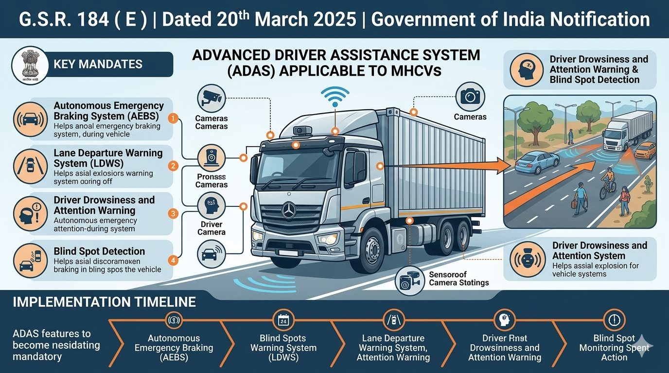 Regarding Advanced Driver Assistance System Applicable to MHCVs Devendra Automobile